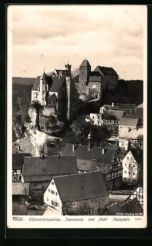 AK Hohnstein /Elbsandsteingebirge, Ortsansicht, Jugendburg, Walter Hahn, Dresden, Nr.: 3321