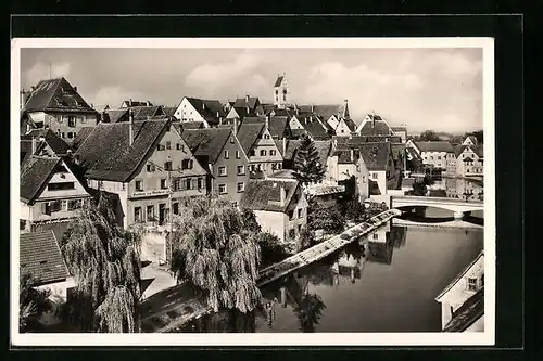AK Riedlingen /Donau, Ortspartie mit Fluss