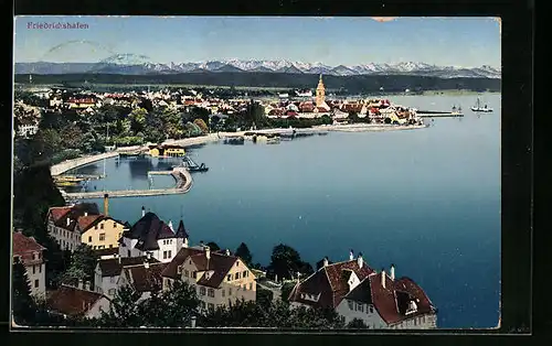 AK Friedrichshafen, Totalansicht mit Bucht