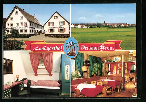 AK Nellingen /Schwäb. Alb, Landgasthof-Pension Krone
