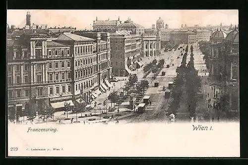 AK Wien, Franzensring, Strassenbahn