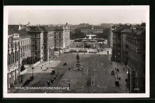 AK Wien, Schwarzenbergplatz, Strassenbahn