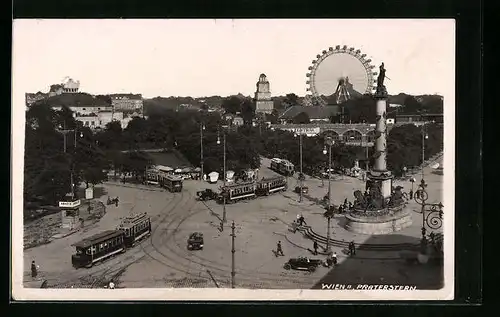 AK Wien, Praterstern, Strassenbahn