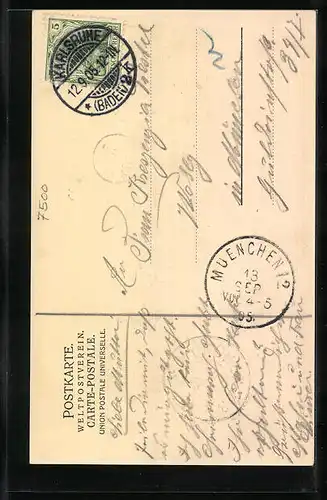 AK Karlsruhe, Partie an der Kaiserstrasse