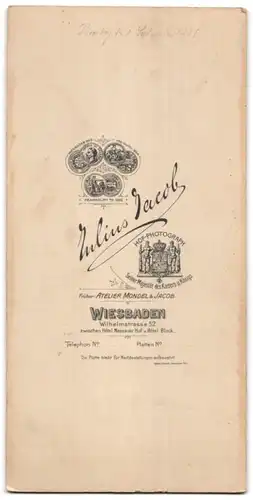 Fotografie Julius Jacob, Wiesbaden, Wilhelmstr. 52, Herr mit Schnauzbart im eleganten Anzug