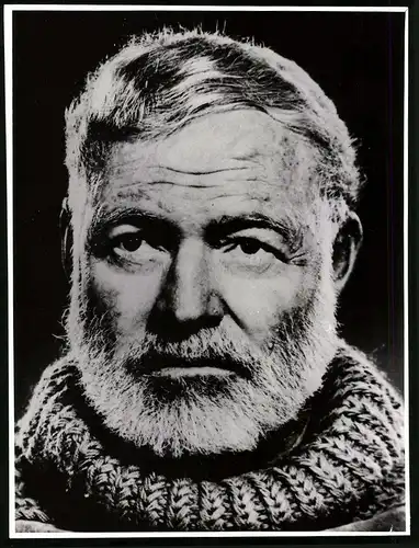 Fotografie Röhnert, Berlin, Portrait Ernest Hemingway, Schriftsteller