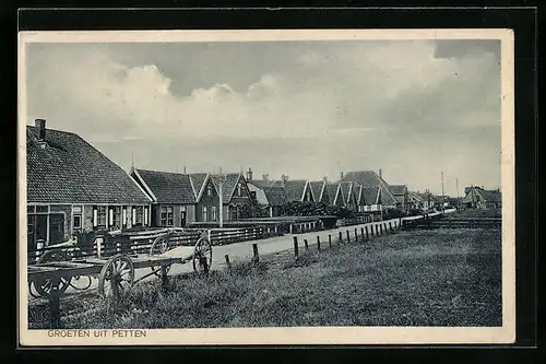 AK Petten, Strassenpartie mit Wohnhaus