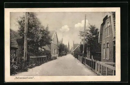 AK Schermerhorn, Strasse mit Häusern