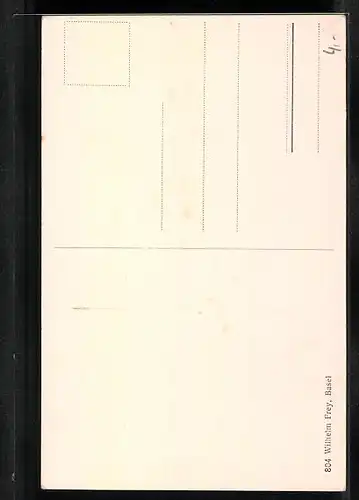 AK Basel, Strassenbahngleise vor dem Spalenthor