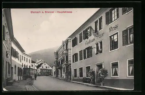 AK Steinach /Brenner, Gasthaus zur Rose in der Hauptstrasse
