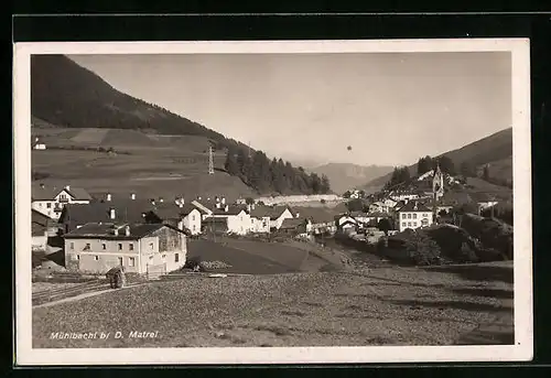 AK Mühlbachl bei Matrei, Totalansicht mit Waldlandschaft