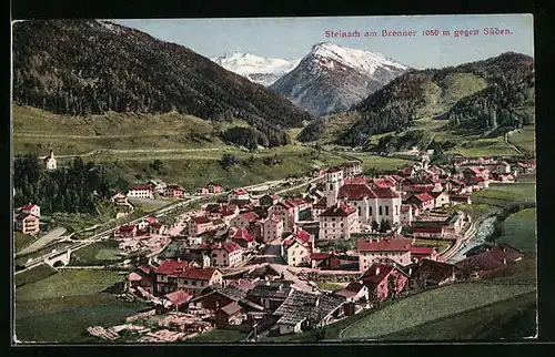 AK Steinach /Brenner, Ortsansicht gen Süden