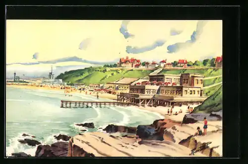 Künstler-AK Mar del Plata, Rocas de Playa Grande