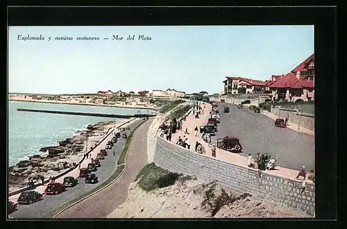 AK Mar del Plata, Explanada y camino costanero