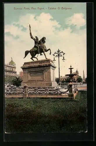 AK Buenos Aires, Estatua Gl. Belgrano