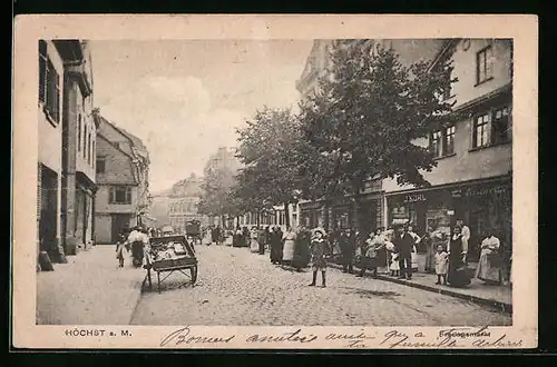 AK Höchst a. M., Strassenleben am Freitagsmarkt