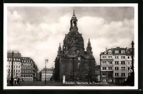 AK Dresden, Neumarkt mit Frauenkirche