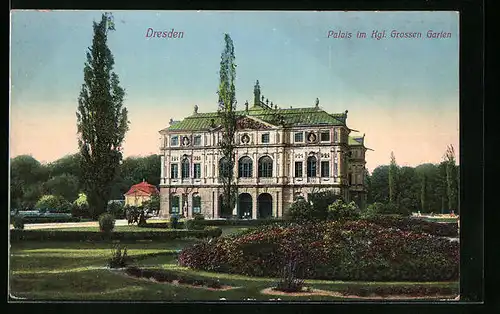 AK Dresden, Palais im Kgl. Grossen Garten