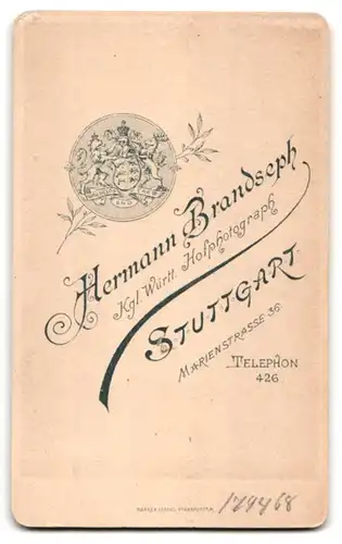 Fotografie H. Barndseph, Stuttgart, Marienstrasse 36, Alte Frau in schwarzer Rüschenbluse