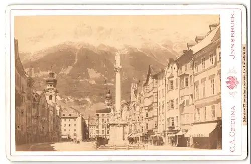 Fotografie C. A. Czichna, Innsbruck, Ansicht Innsbruck, Blick in die Maria-Theresienstrasse