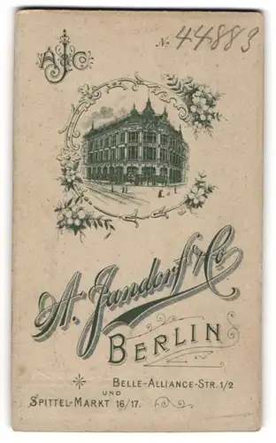 Fotografie A. Jandorf & Co., Berlin, Belle-Alliance-Str. 1 /2, Ansicht Berlin, Blick auf das Ateliershaus des Fotografen