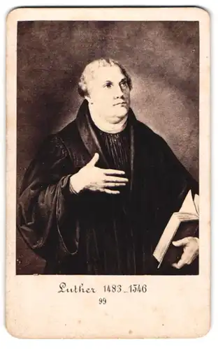 Fotografie J. C. Steuer, Wien, Portrait Reformator Martin Luther