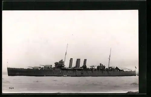 AK Kriegsschiff HMS Norfolk in der Seitenansicht