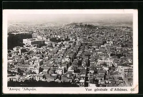 AK Athènes, Ortsansicht aus der Vogelschau