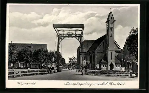 AK Wapenveld, Manenbergerbrug met Ned. Herv. Kerk