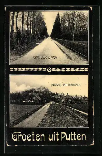 AK Putten, Gardersche Weg, Ingang Putterbosch