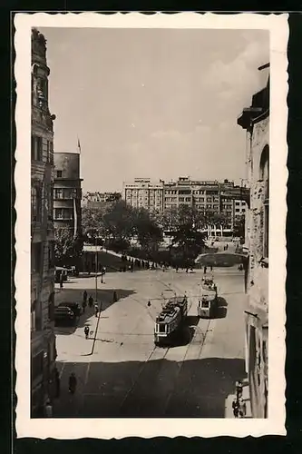 AK Brno, Nám. Rudé Armády, Strassenbahnen