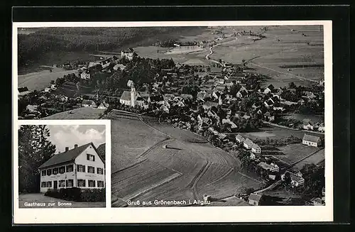 AK Grönenbach i. Allgäu, Gasthaus zur Sonne, Teilansicht