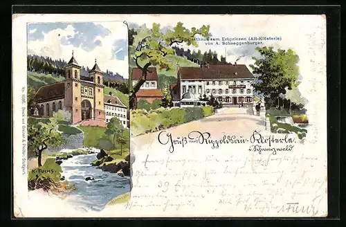 AK Rippoldsau-Klösterle i. Schwarzwald, Gasthaus zum Erbprinzen Alt-Klösterle, Wallfahrtskirche