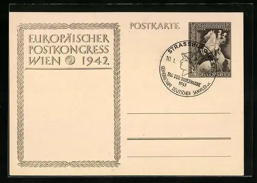 AK Wien, Europäischer Postkongress 1942, Ganzsache