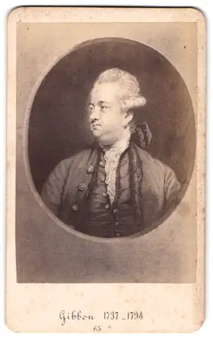 Fotografie J. C .Steuer, Wien, Portrait Historiker Edward Gibbon