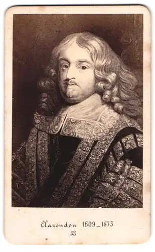 Fotografie J. C. Steuer, Wien, Portrait Edward Hyde, 1. Earl of Clarendon