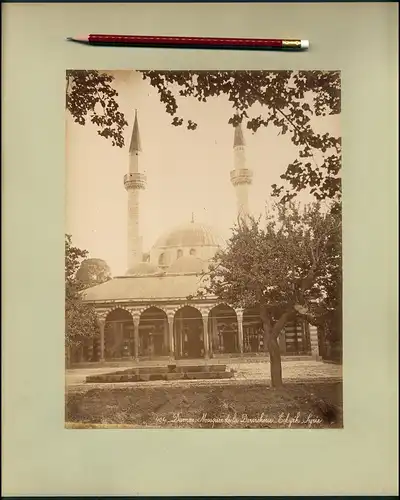 Fotografie Felix Bonfils, Ansicht Damaskus / Damascus, Moschee Takiyya al-Sulaymaniyya von Norden gesehen