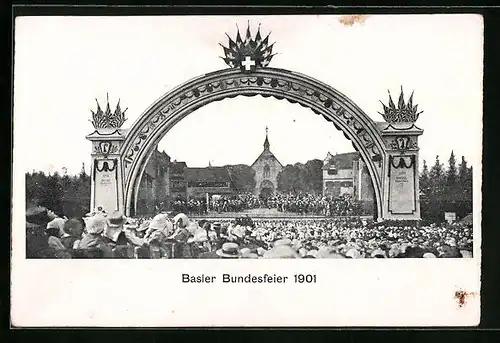 AK Basel, Basler Bundesfeier 1901, Festplatz