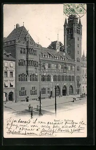 AK Basel, Rathaus im Sonnenschein