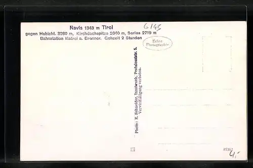 AK Navis /Tirol, Ortsansicht mit Kirche und Feldern