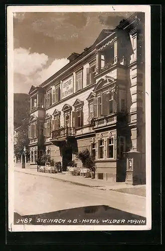 AK Steinach a. B., Hotel Wilder Mann im Sonnenschein