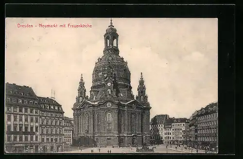 AK Dresden, Neumarkt mit Frauenkirche