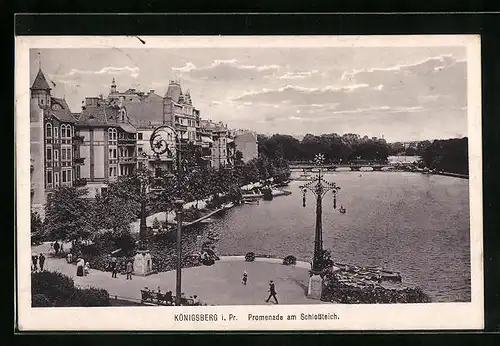 AK Königsberg, Promenade am Schlossteich