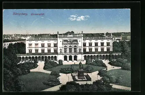AK Königsberg i. Pr., Universität aus der Vogelschau
