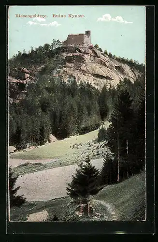 AK Kynast, Ruine von einem Wanderweg aus