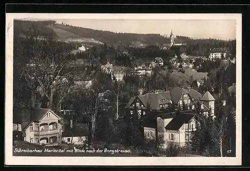 AK Schreiberhau /Mariental, Ortsansicht mit Blick nach der Bergstrasse