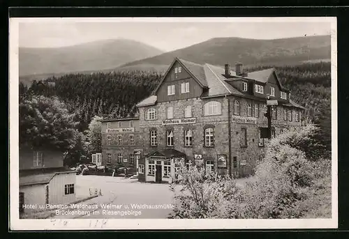 AK Brückenberg, Hotel u. Pension Waldhaus Weimar und Waldhausmühle