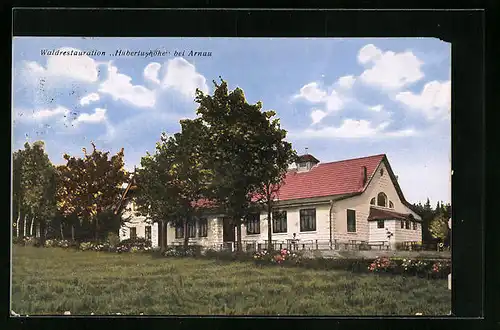 AK Arnau / Hostinne, Waldrestauration Hubertushöhe