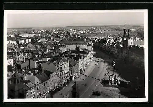 AK Königgrätz / Hradec Kralove, Ortsansicht aus der Vogelschau