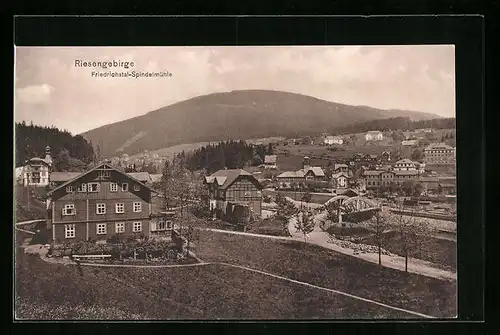 AK Spindelmühle / Spindleruv Mlyn - Friedrichstal, Ortsansicht aus der Vogelschau